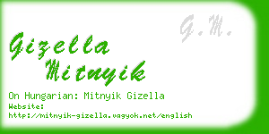 gizella mitnyik business card